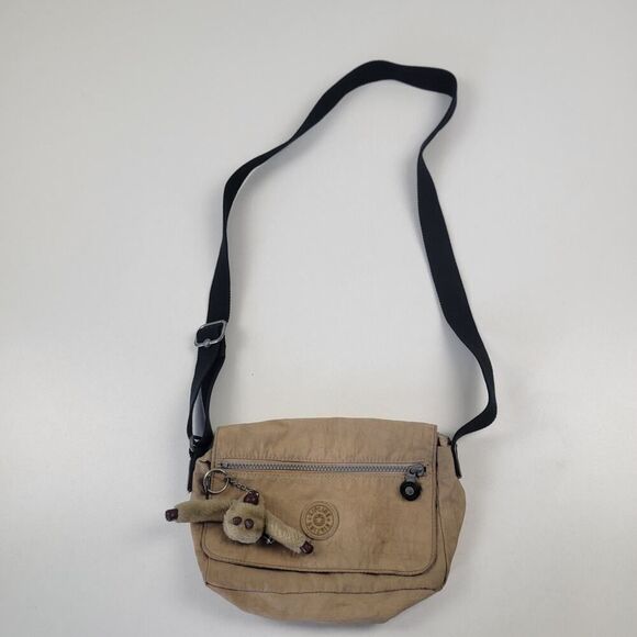 Kipling Sabian Crossbody Mini Shoulder Bag Brown Monkey Charm - Picture 1 of 11